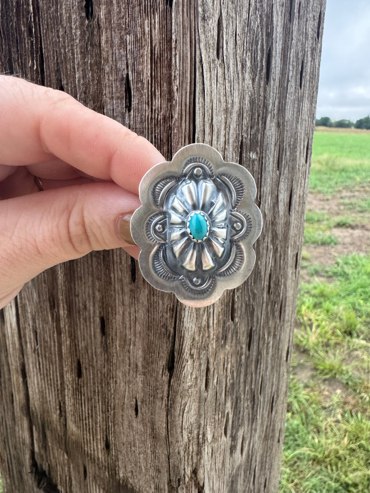 -NATIVE MADE Adjustable Concho Ring