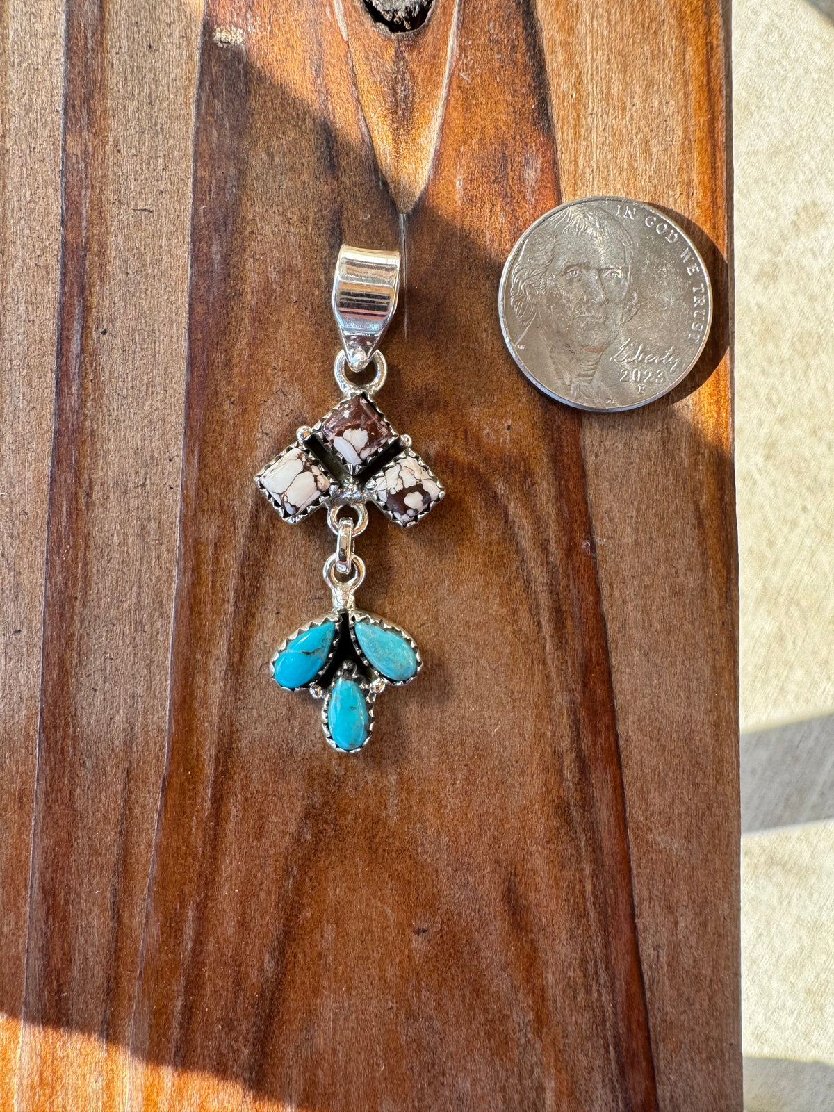 Wild Horse & Kingman Dangle Pendant
