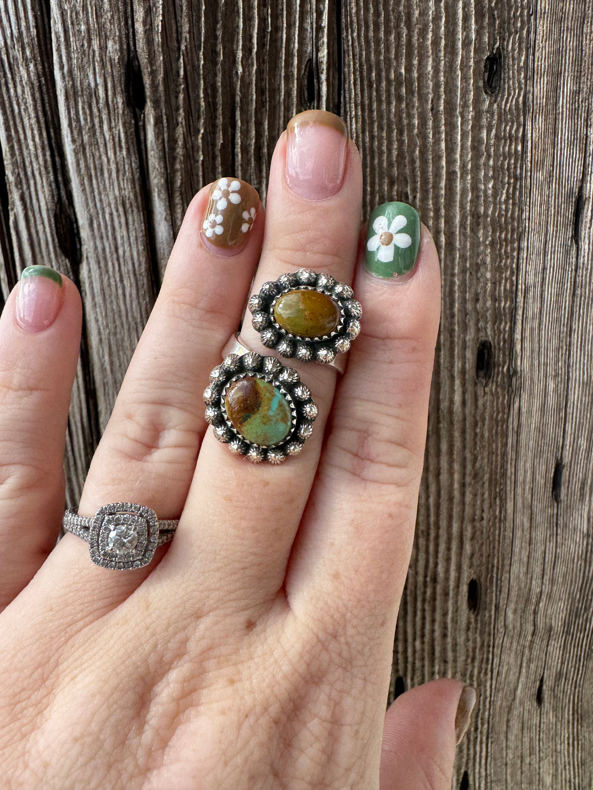 Double Stone Adjustable Ring