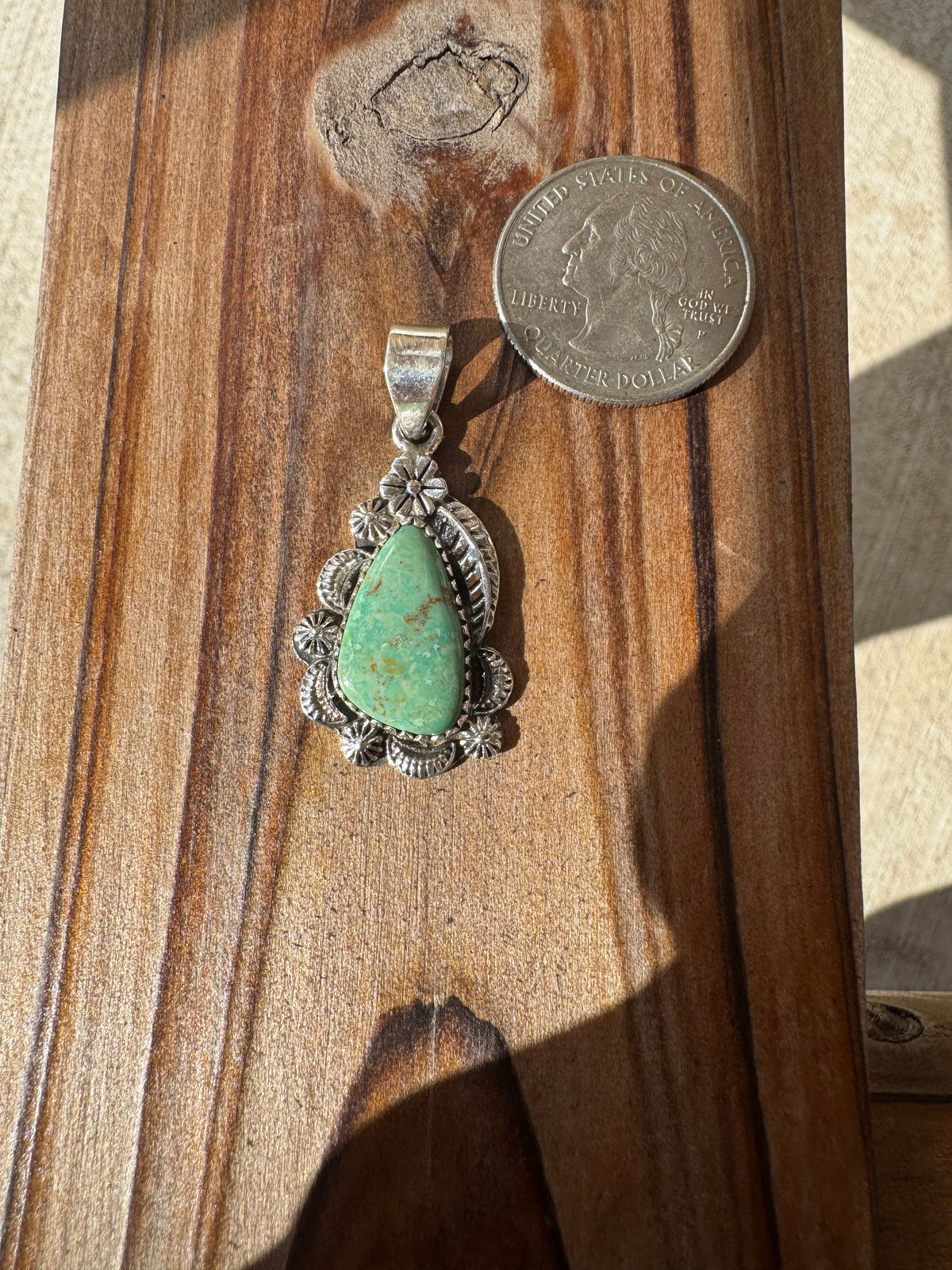 Turquoise Flower Pendant