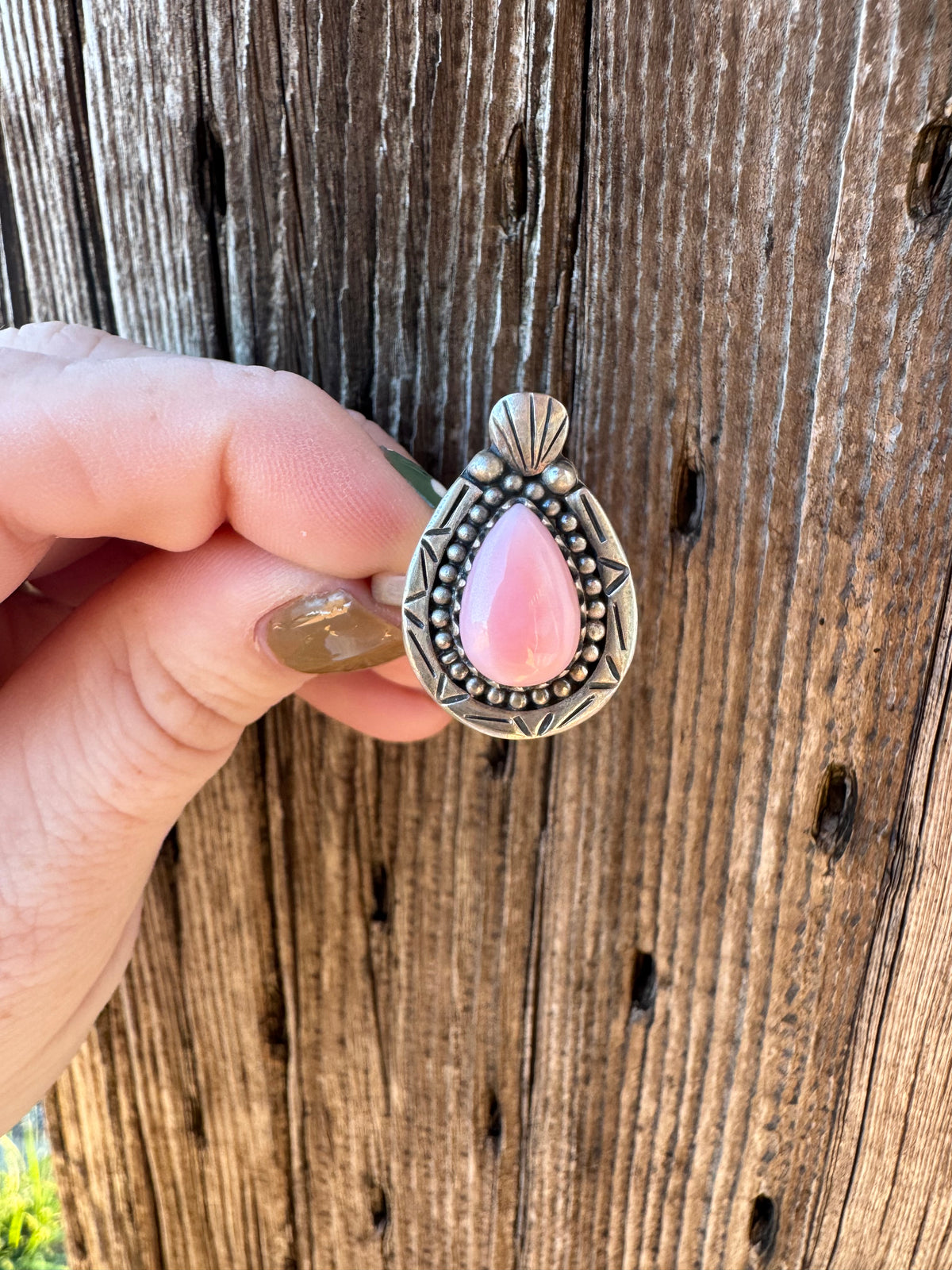 Pink Conch Ring Adjustable