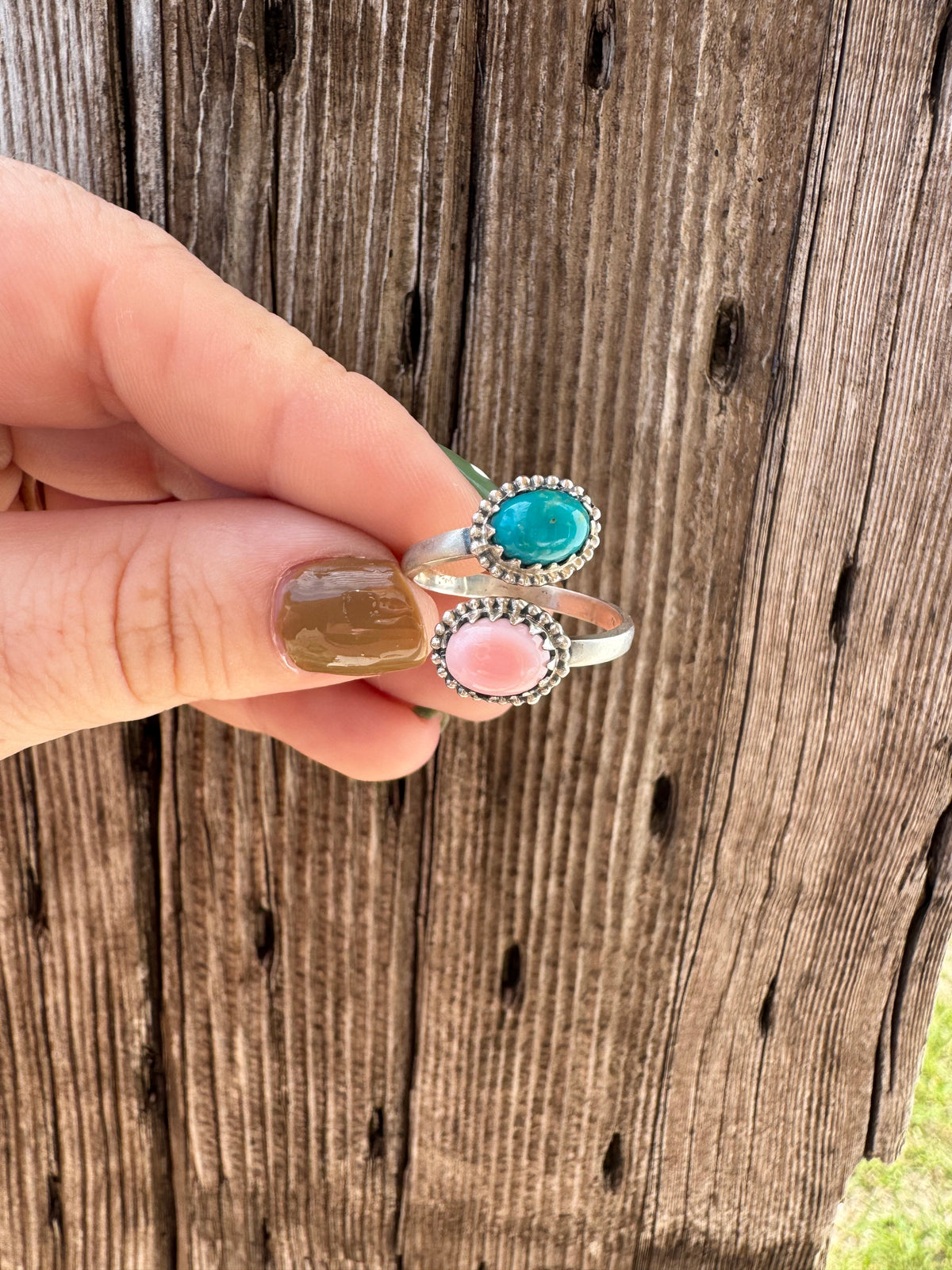 2 Stone Ring -Adjustable