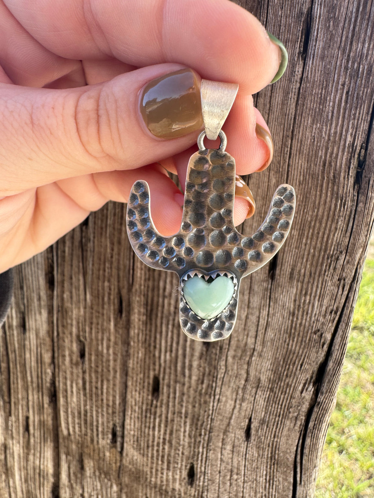 Cactus Pendant With Heart