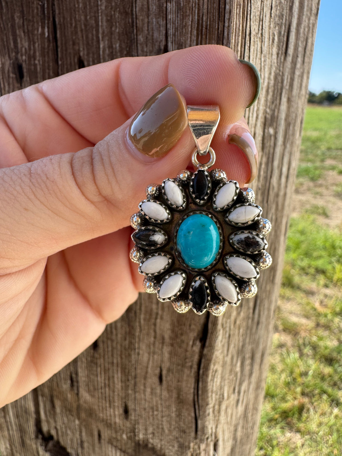 White Buffalo Cluster Pendant