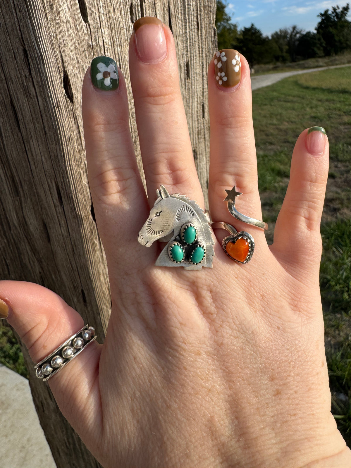 Horse Adjustable Kingman Ring