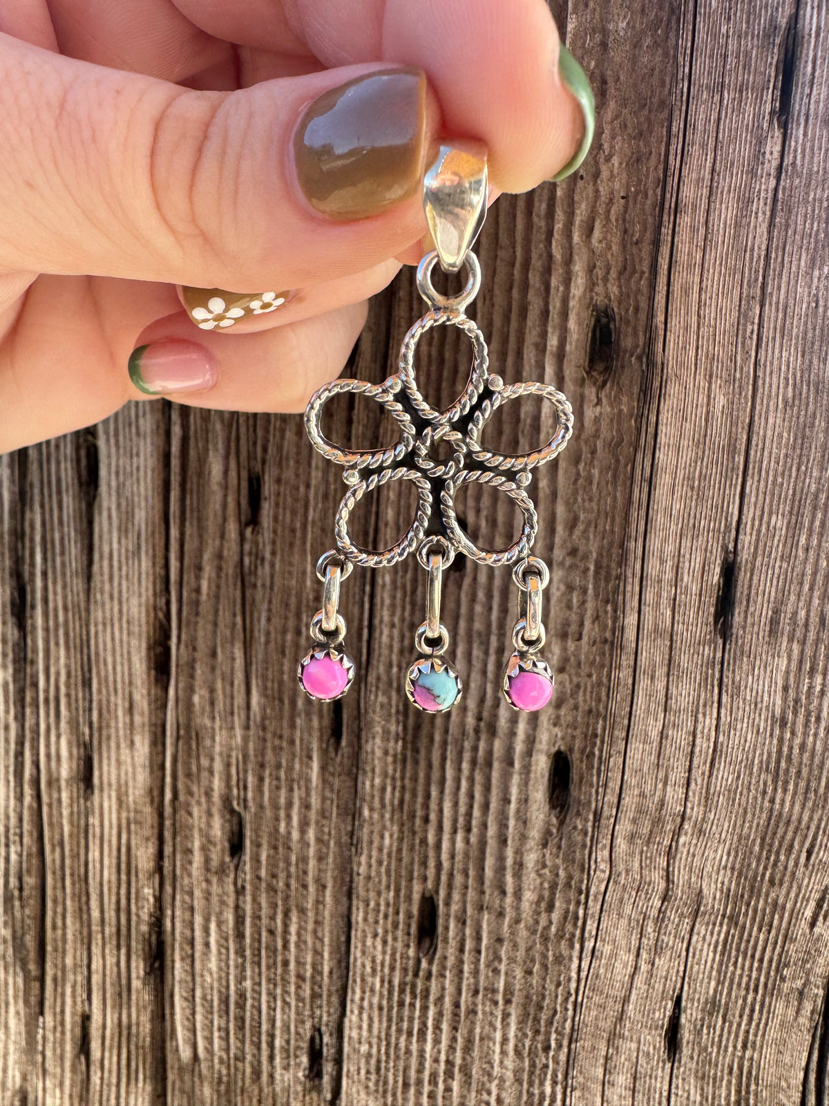 Cotton Candy Flower Pendant
