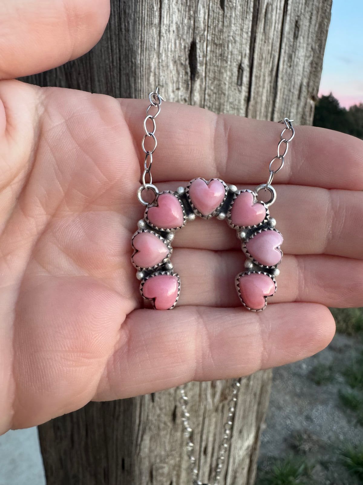 Pink Conch Naja Necklace