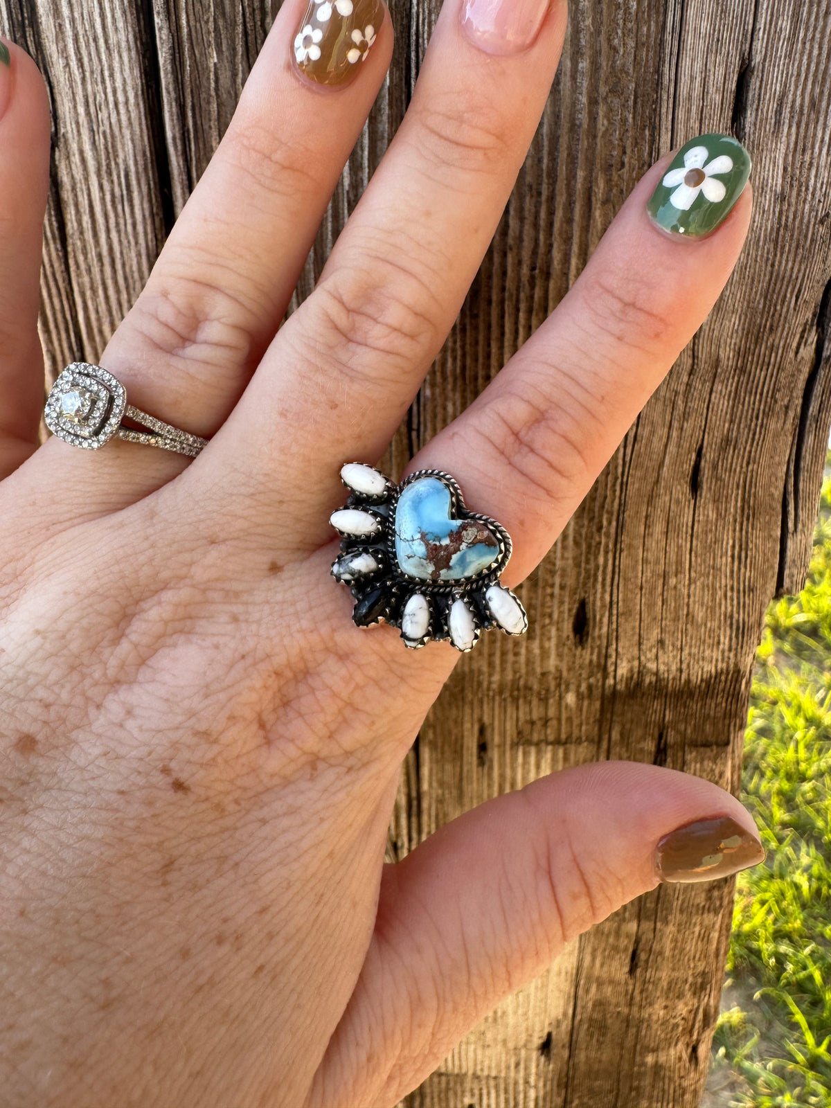 Golden Hills Heart Ring -Adjustable