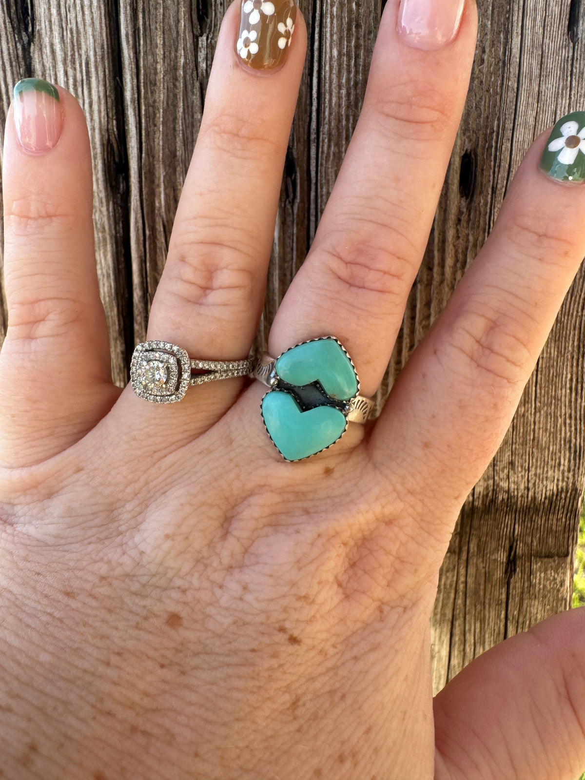 Adjustable Double Heart Ring
