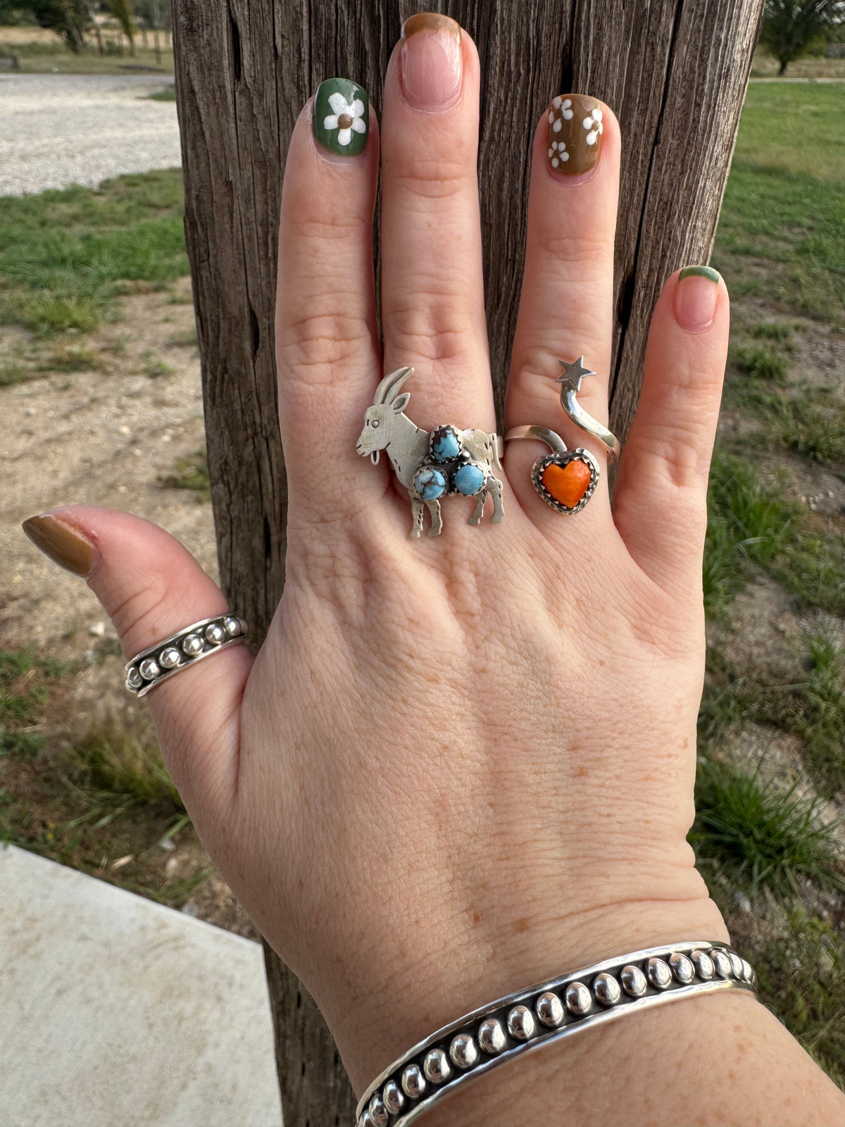 Goat Adjustable Golden Hills Ring #2