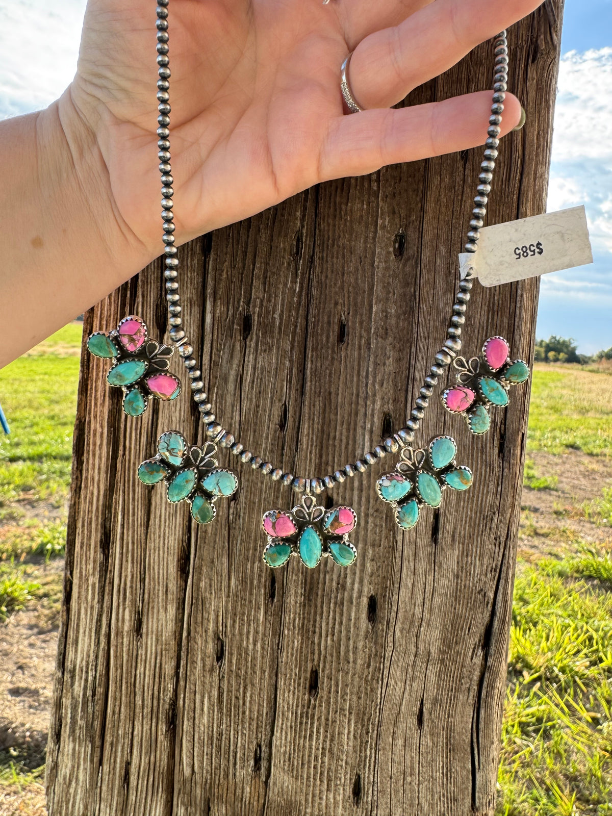 Cotton Candy Butterfly Necklace