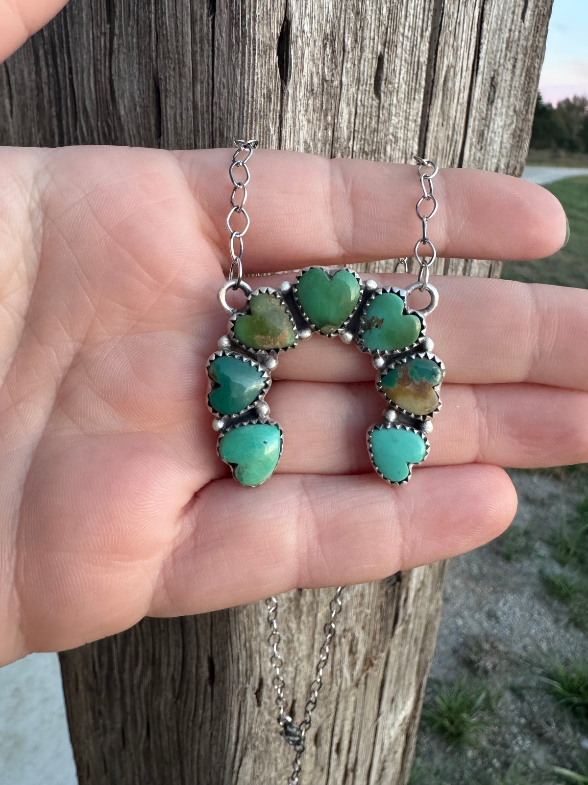Turquoise Hearts Naja Necklace