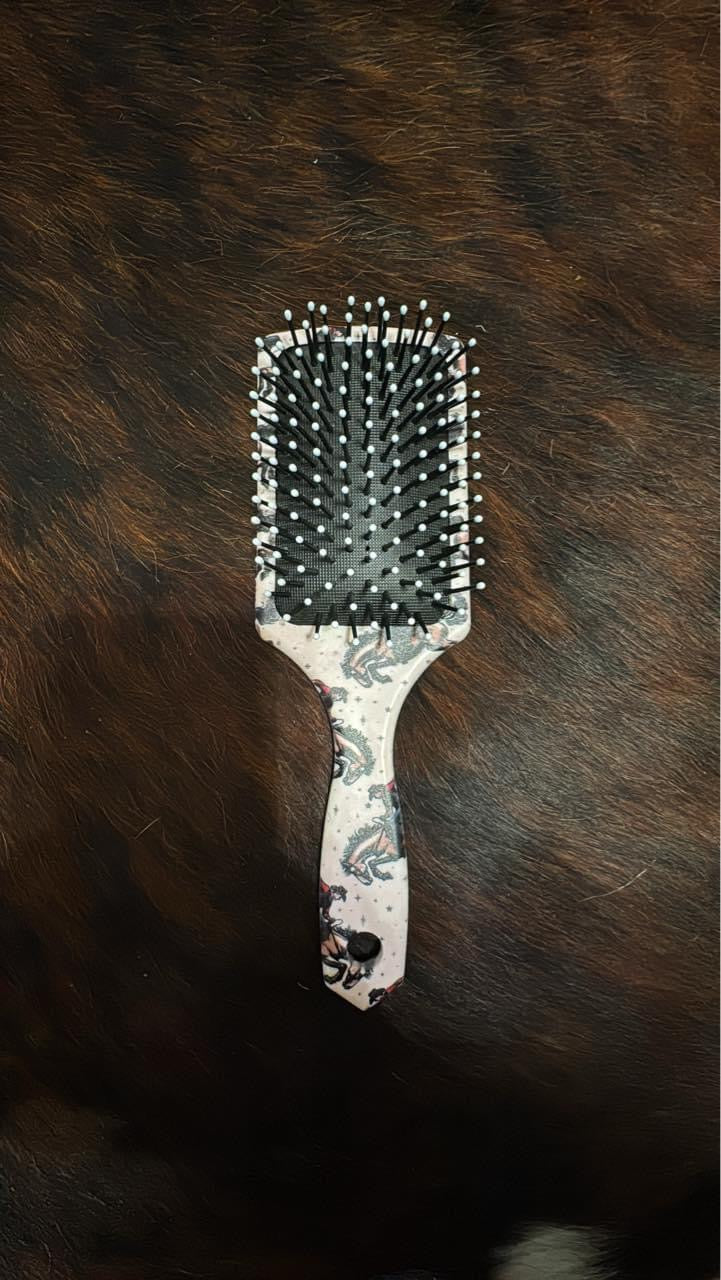 Bronc Rider Hair Brush