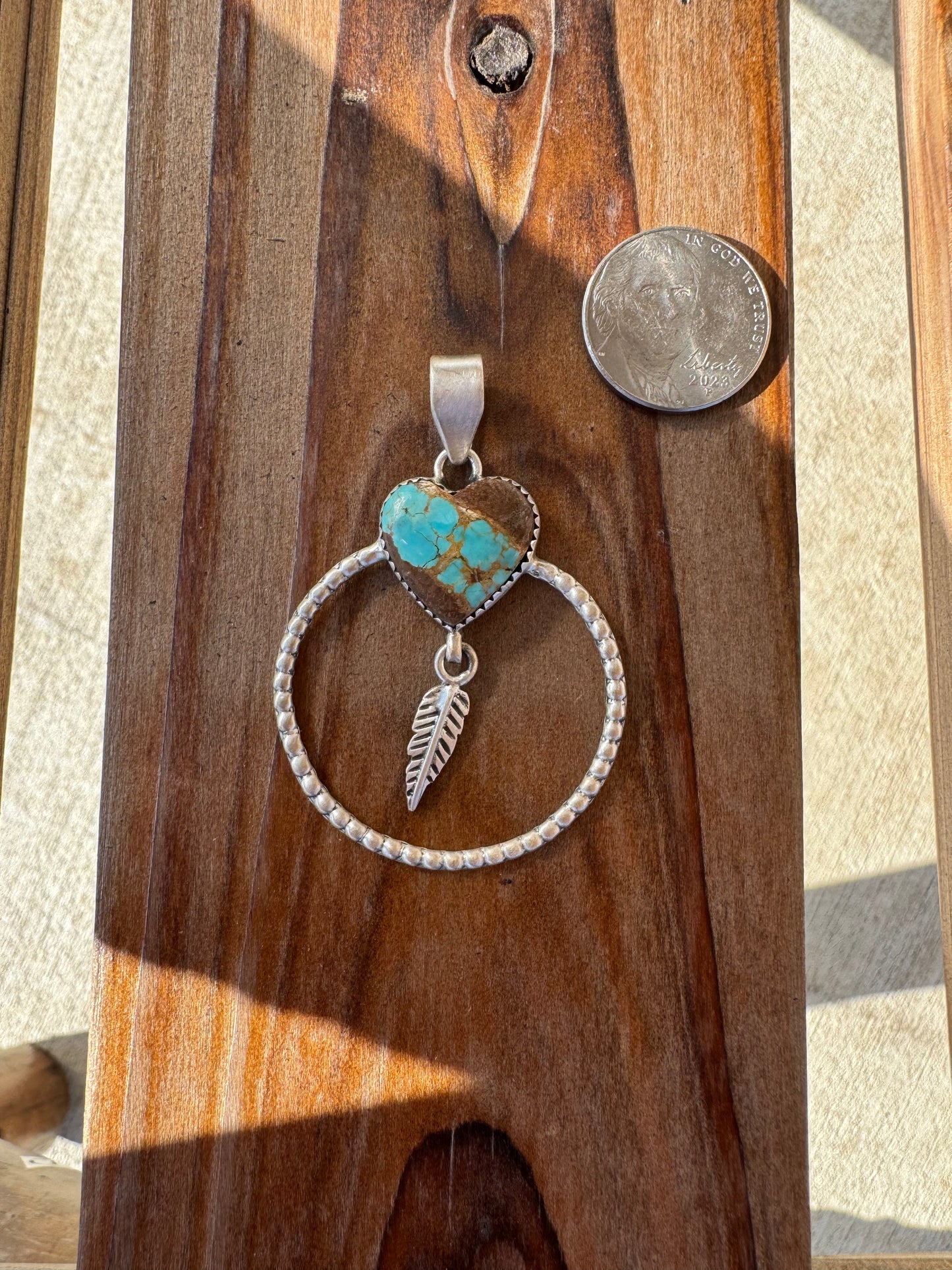 Number 8 Heart Pendant