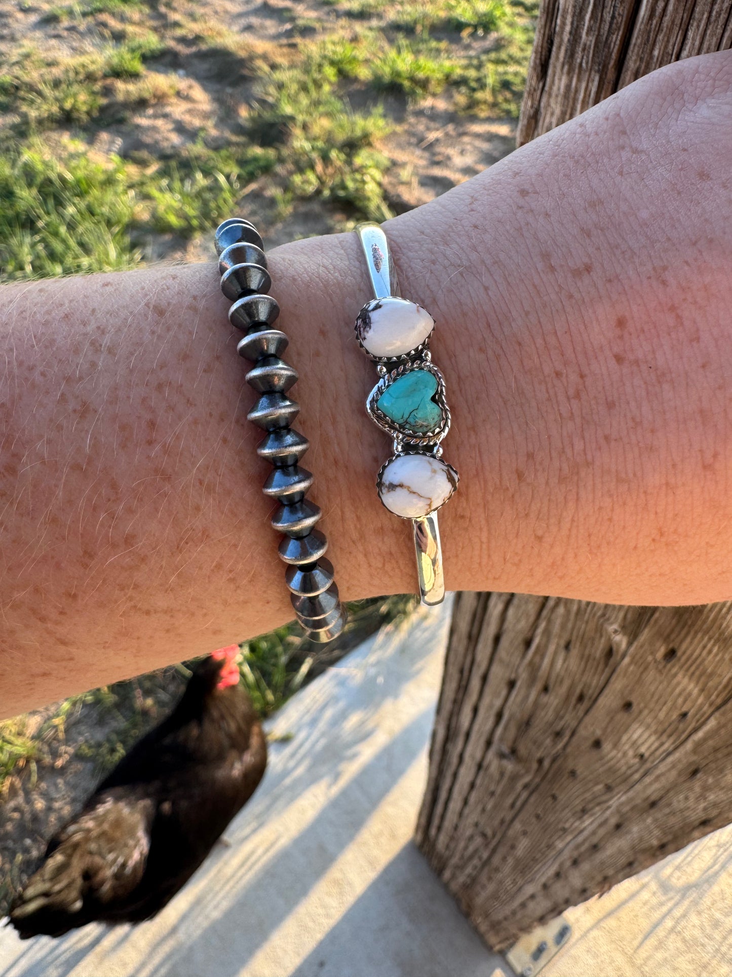 Wild Horse & Turquoise Cuff