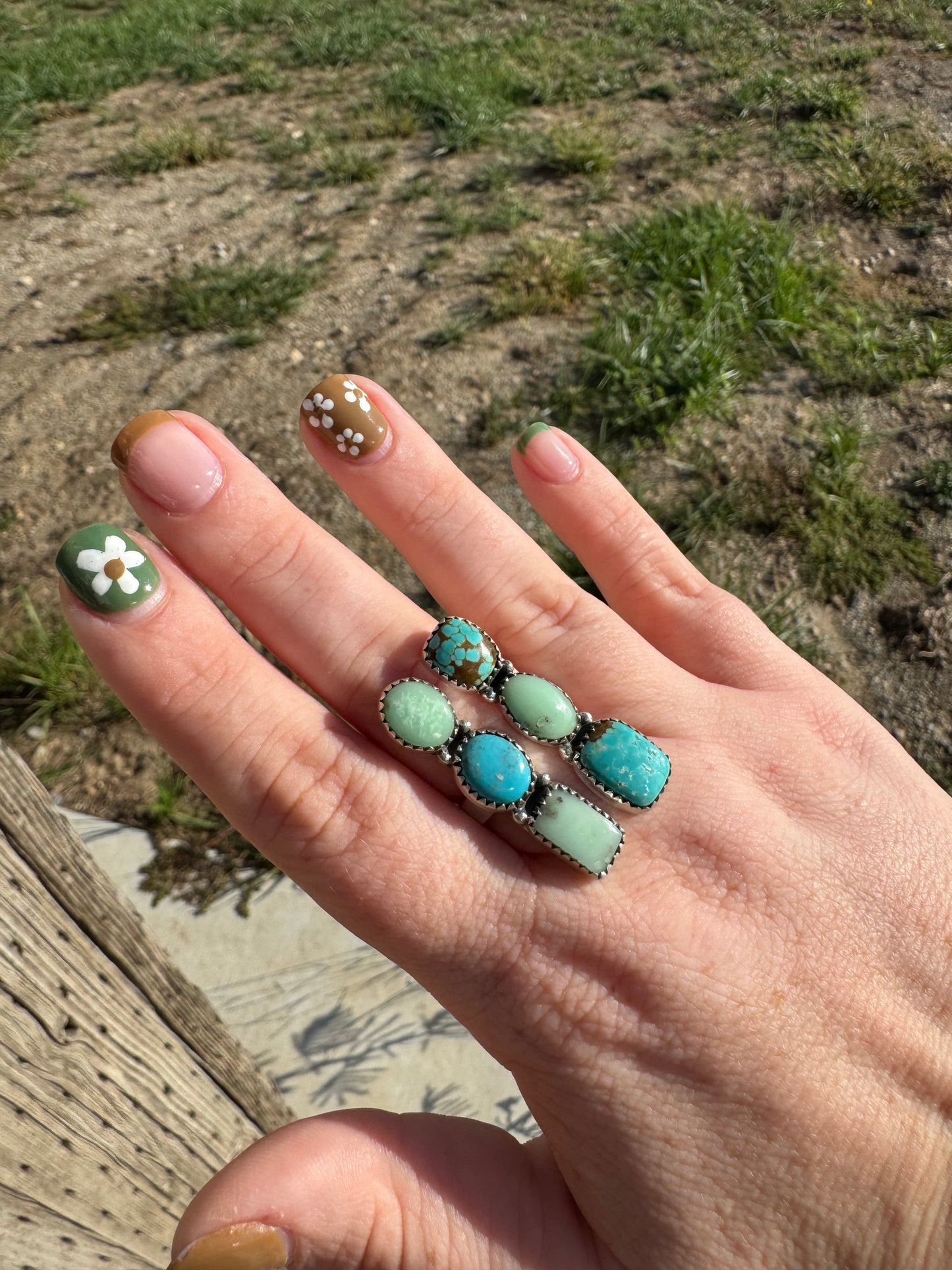 Muti Stone Adjustable Ring