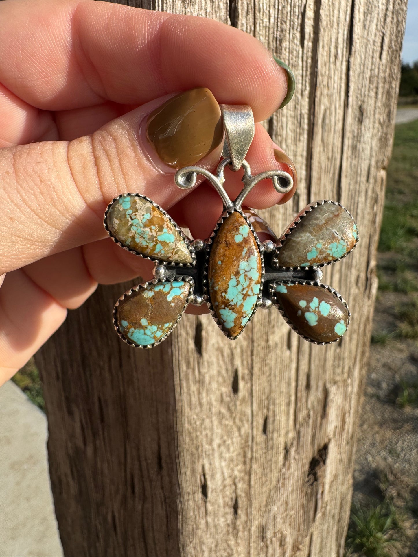 Number 8 Butterfly Pendant