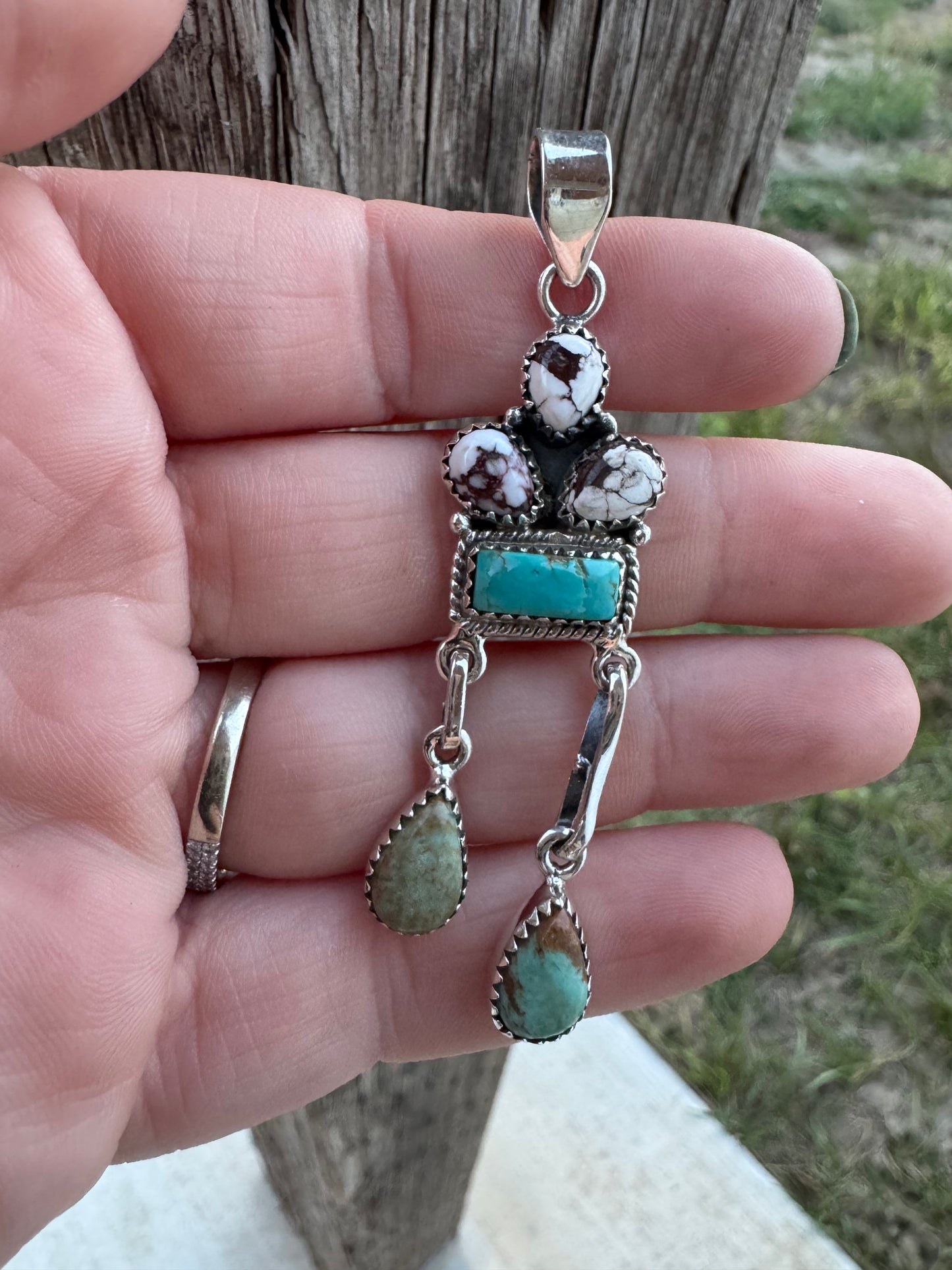 Muti Stone Dangle Pendant
