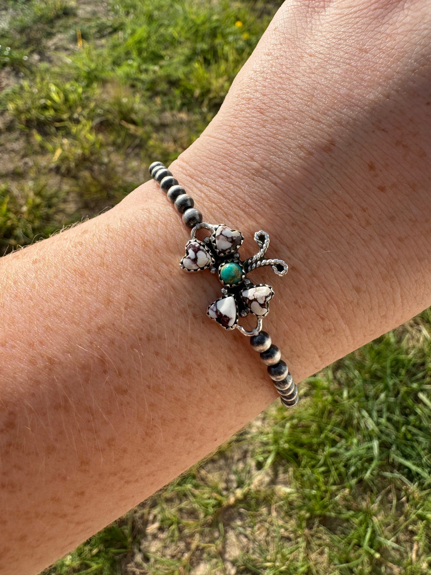 Sterling Pearls Butterlfy Bracelet
