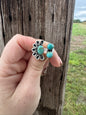 Kingman Half Flower Ring -Adjustable