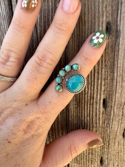 Kingman Turquoise Ring -Adjustable