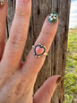 Pink Conch Heart Ring -Adjustable
