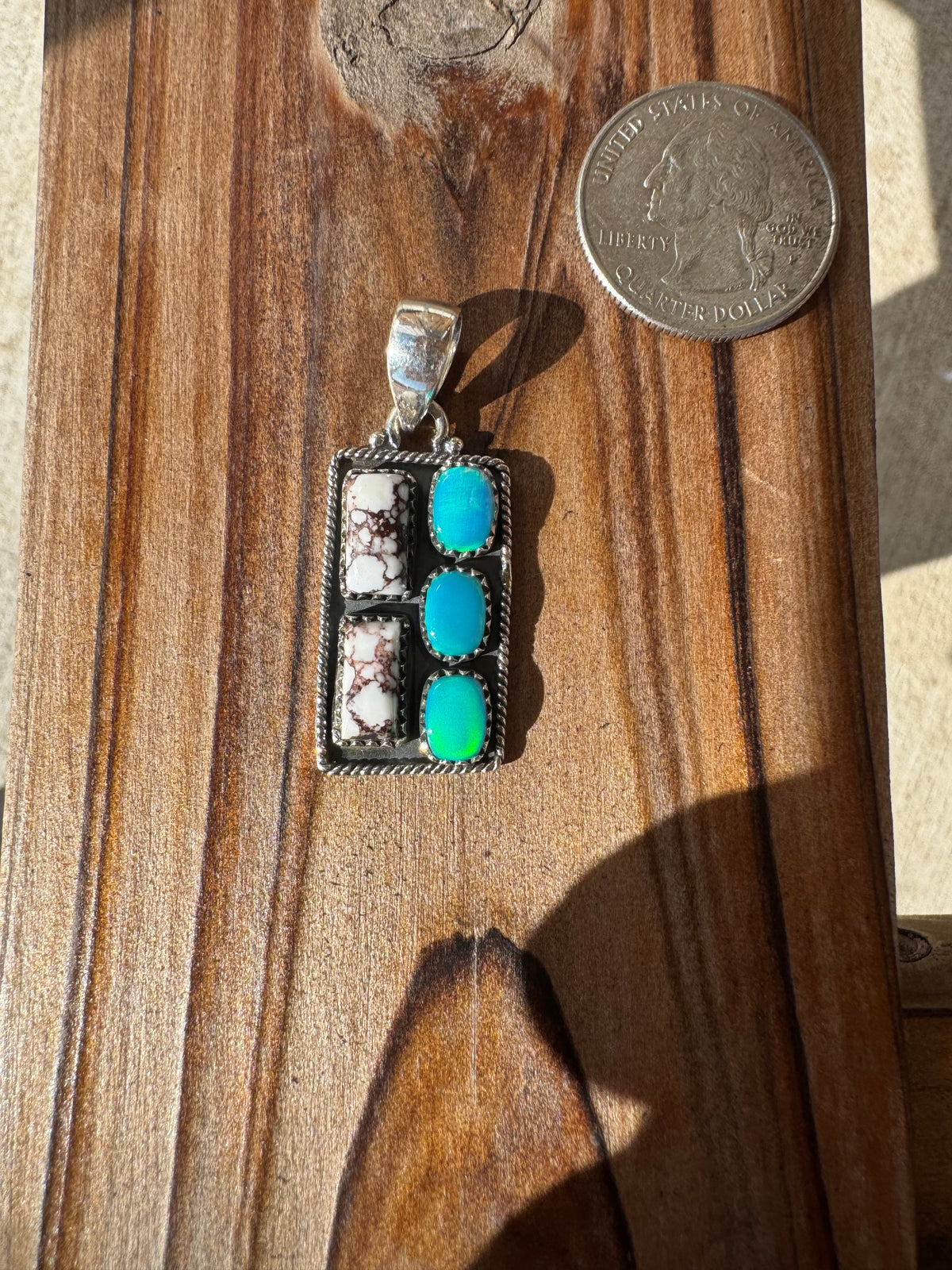Wild Horse & Opal Pendant