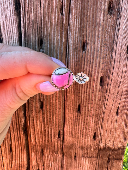 Cotton Candy Adjustable Flower Ring