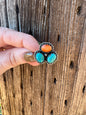 Orange Spiny & Kingman Ring -Adjustable