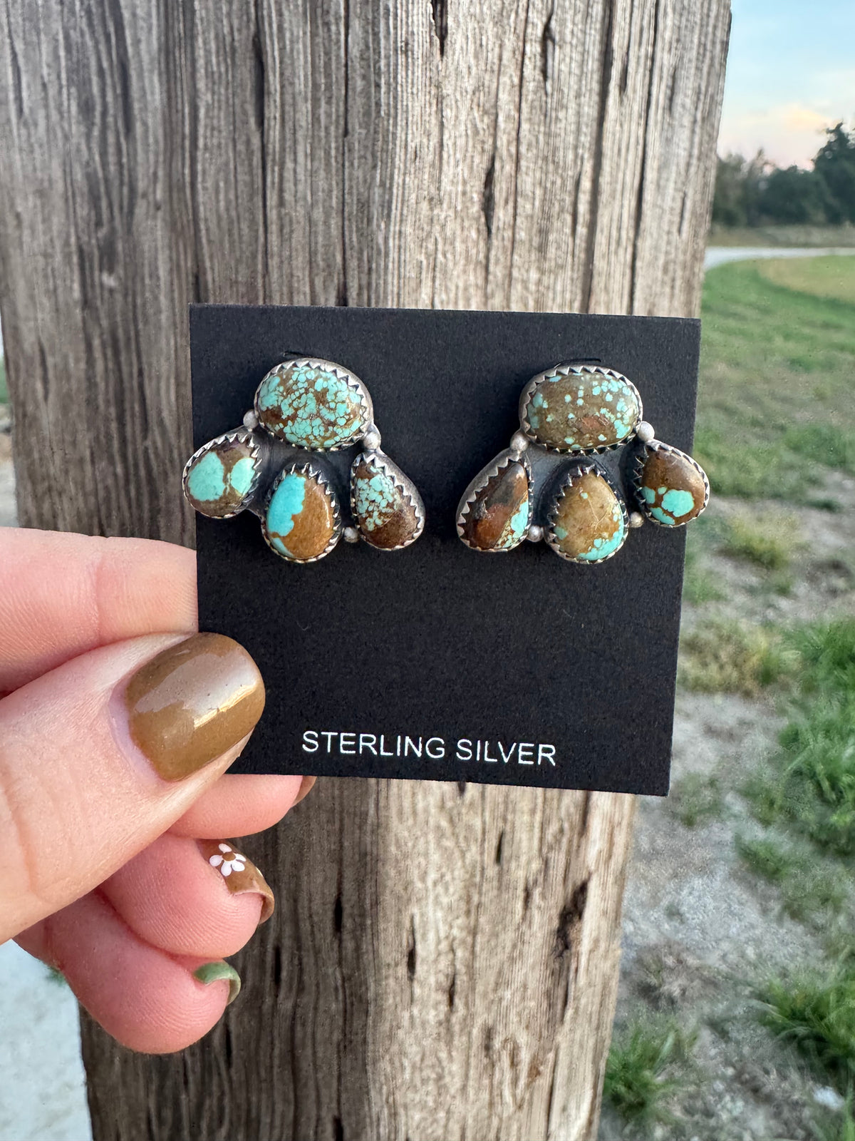 Number 8 Cluster Earrings