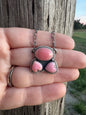 Pink Conch Cluster Necklace