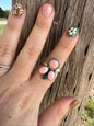 Pink Conch Adjustable Ring