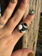 White Buffalo Cluster Ring -Adjustable