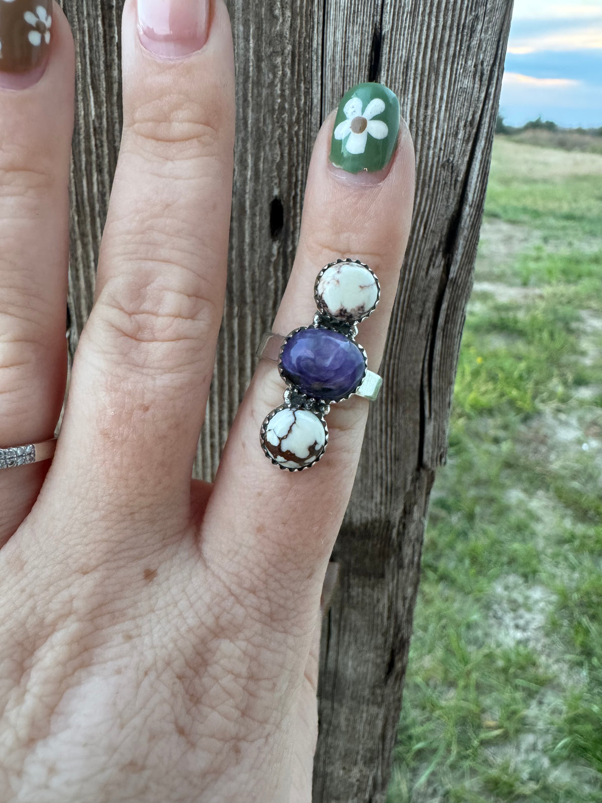 Wild Horse & Charoite -Adjustable