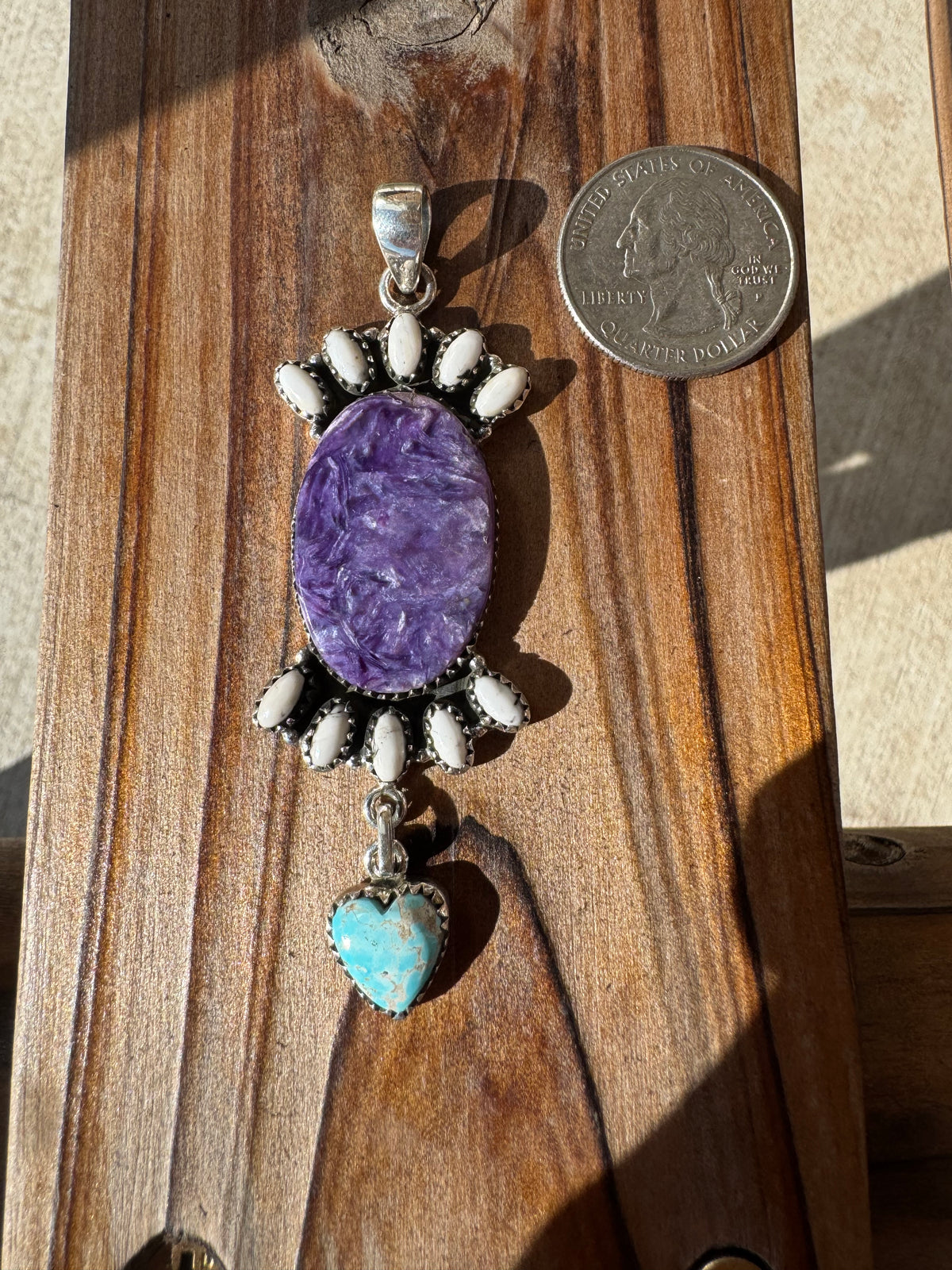 Muti Stone Drop Pendant
