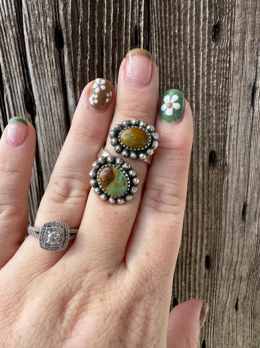 Double Stone Adjustable Ring
