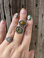 Double Stone Adjustable Ring