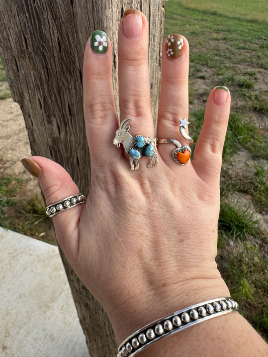 Goat Adjustable Golden Hills Ring #1