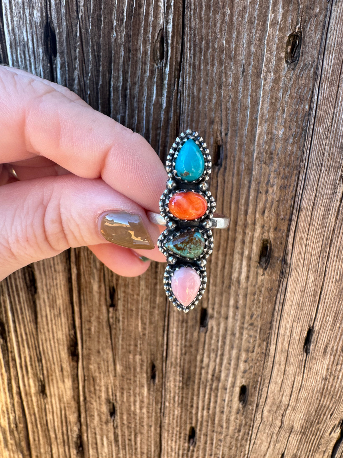 Muti Stone Ring -Adjustable