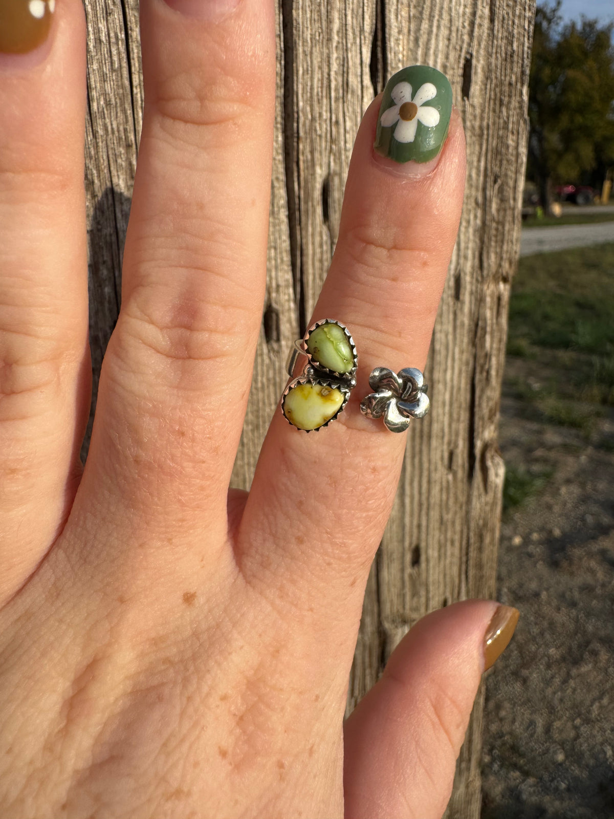 Palomino Flower Ring -Adjustable