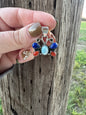 Lapis, Larimar, Orange Mojave Butterfly Pendant