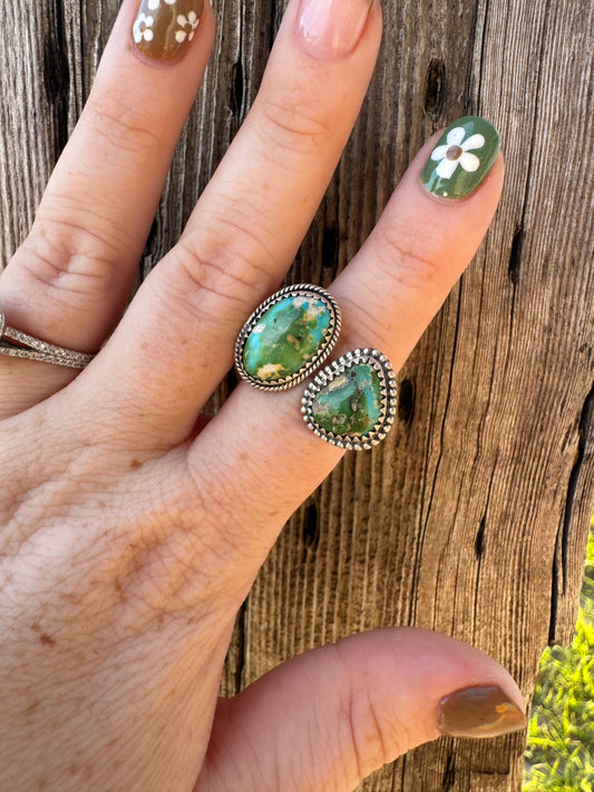 Sonoran Gold 2 Stone Ring -Adjustable