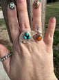 Bear Adjustable Ring Kingman Stone