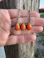 Orange Spiny Bar Necklace
