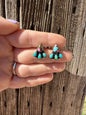 Cotton Candy & Turquoise Studs