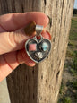 Heart Pendant -Golden Hills & Pink Conch