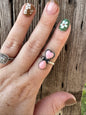 Pink Conch Heart Ring -Adjustable