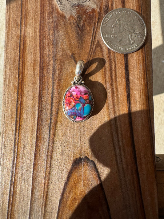 Pink Dahlia Pendant