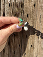 Turquoise & White Buffalo Adjustable Floater Ring