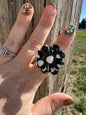 White Buffalo Cluster Ring -Adjustable